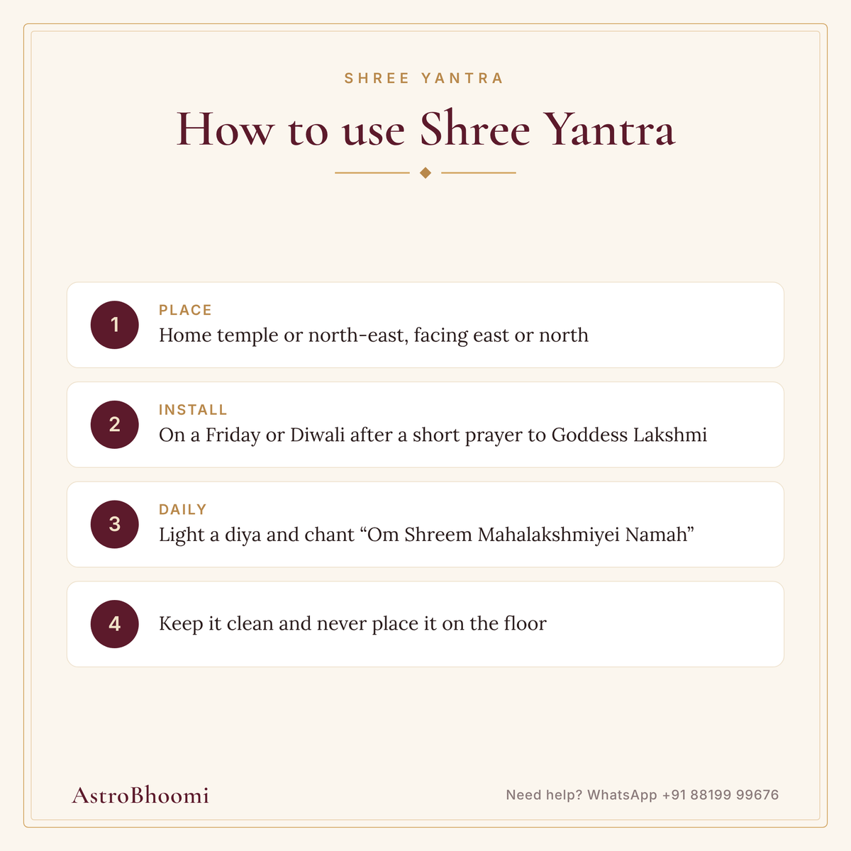 How to use Shree Yantra: step-by-step guide