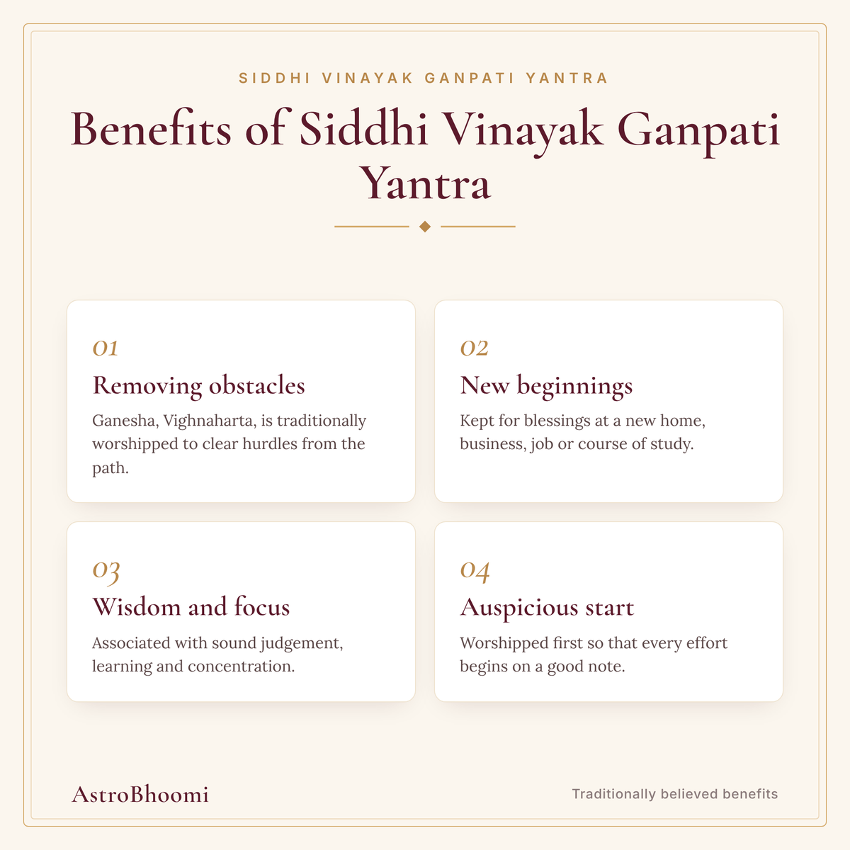 Benefits of Siddhi Vinayak Ganpati Yantra
