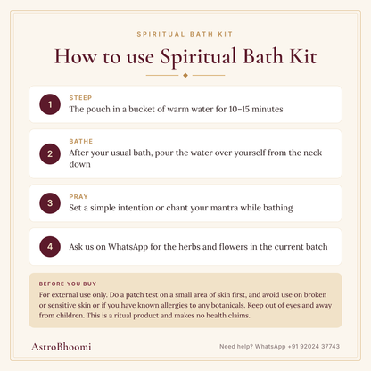 How to use Spiritual Bath Kit