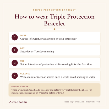 How to wear Triple Protection Bracelet