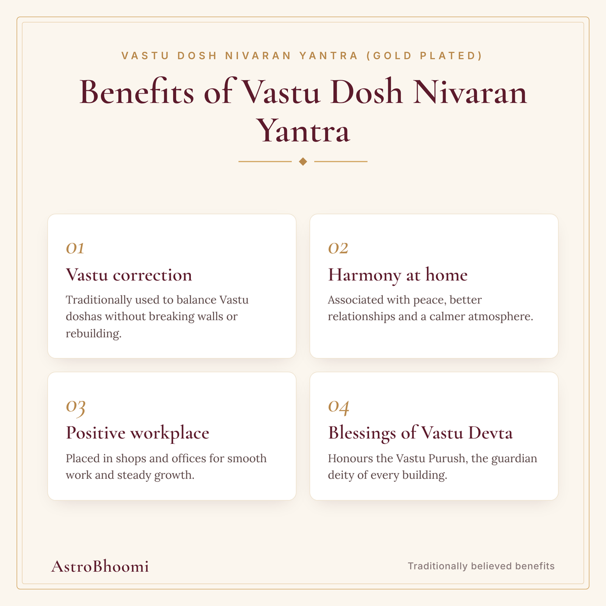 Benefits of Vastu Dosh Nivaran Yantra