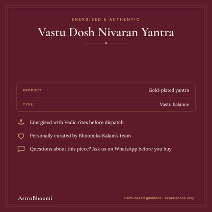 Vastu Dosh Nivaran Yantra: energised and authentic, AstroBhoomi