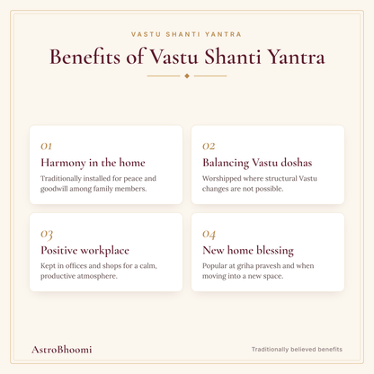 Benefits of Vastu Shanti Yantra