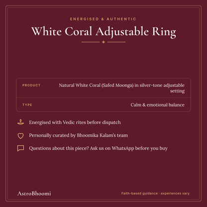 White Coral: energised and authentic, AstroBhoomi
