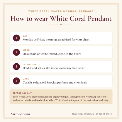 How to wear White Coral