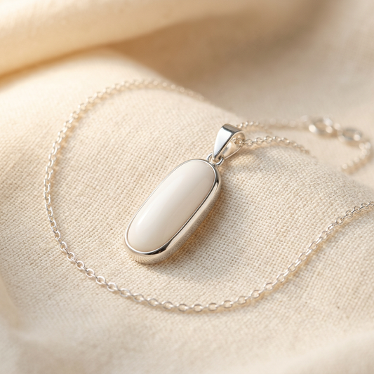 White Coral (Safed Moonga) Pendant (illustrative image)