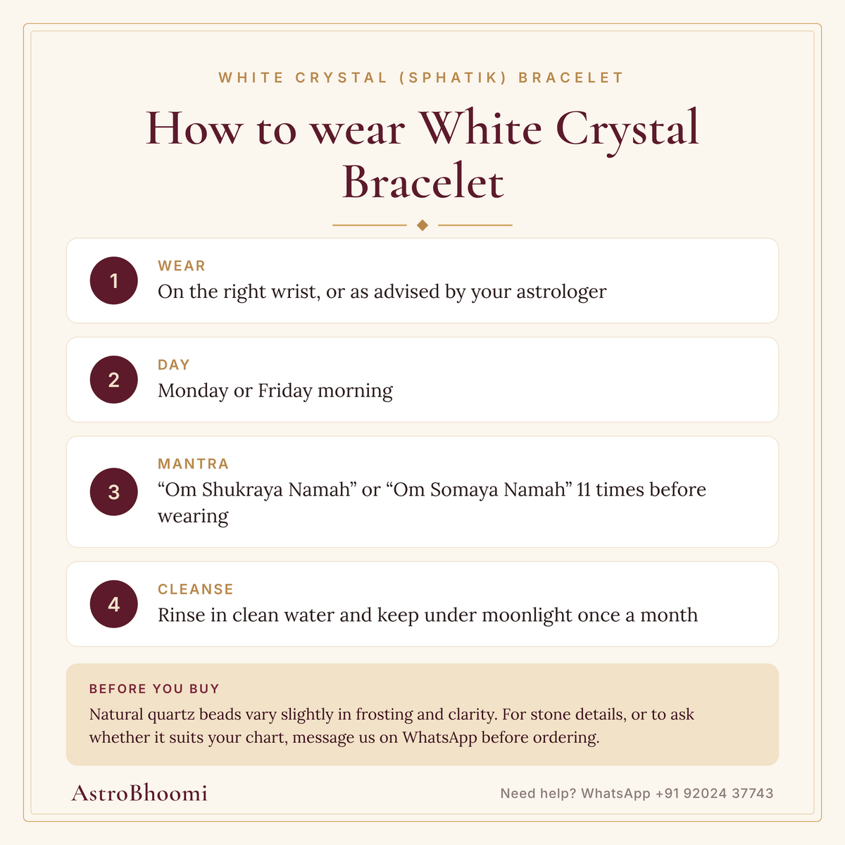 How to wear White Crystal