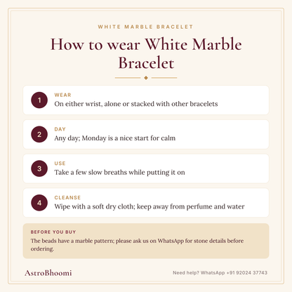 How to wear White Marble Bracelet