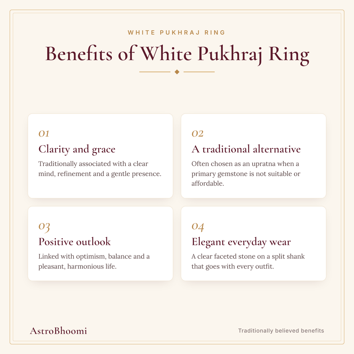 Benefits of White Pukhraj Ring