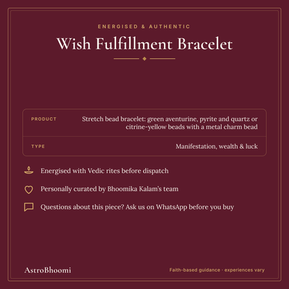 Wish Fulfillment Bracelet: energised and authentic, AstroBhoomi