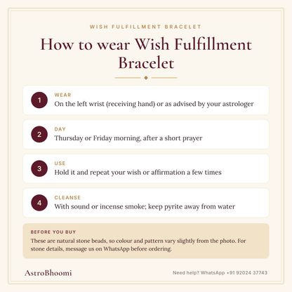 How to wear Wish Fulfillment Bracelet