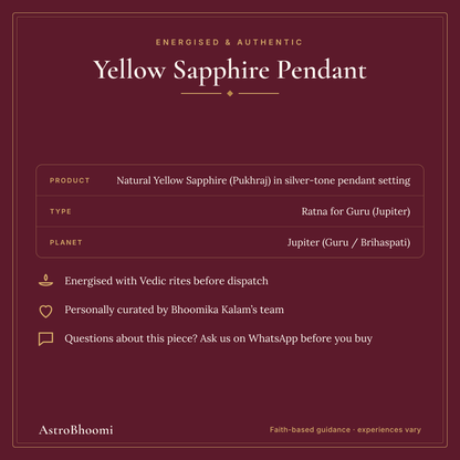 Yellow Sapphire: energised and authentic, AstroBhoomi