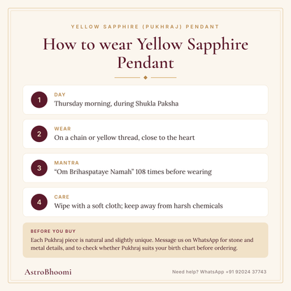 How to wear Yellow Sapphire